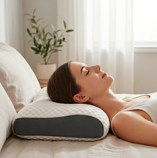 Almohada cervical para aliviar el dolor